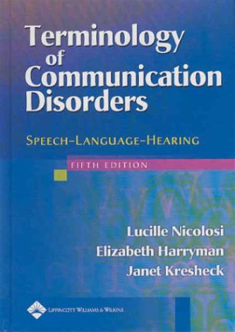 terminology of communication disorders speech language hearing Doc