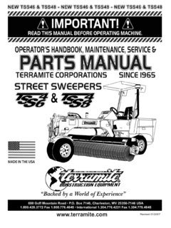 terramite service manual tss48 Kindle Editon