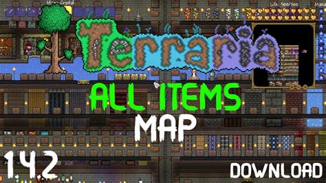 terraria every item map