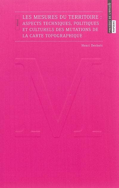 territoire techniques politiques culturels topographique Epub