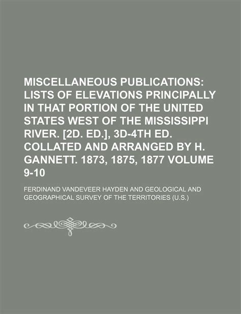 territories miscellaneous publications principally mississippi Reader