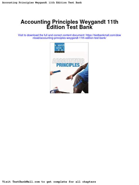 test bank accounting principles weygandt 11th edition pdf Kindle Editon