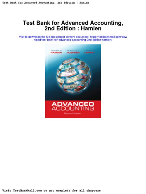 test bank advanced accounting 2 edition hamlen PDF