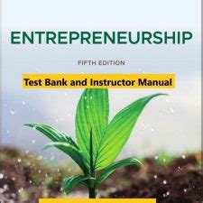 test bank and solutions manual entrepreneurship Epub