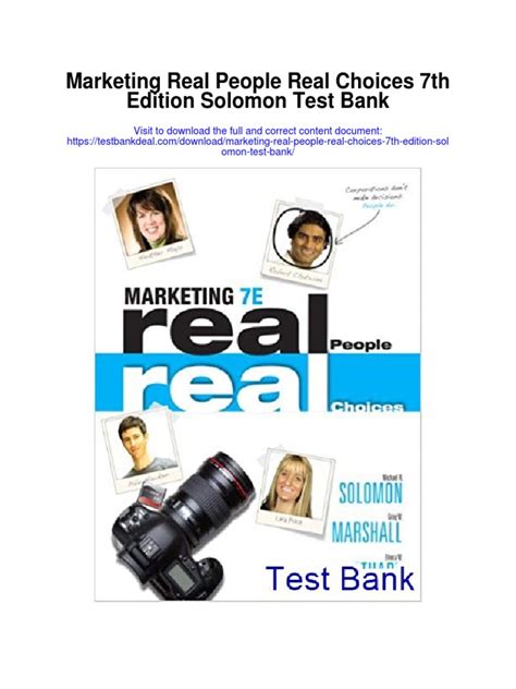 test bank of marketing real people real choices 7th edition pdf Kindle Editon