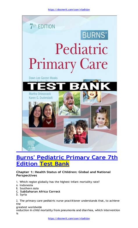 test bank pediatric primary care by burns Epub