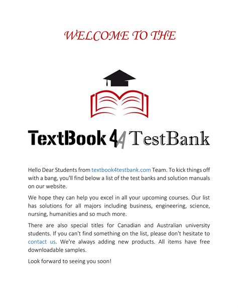 test banks and solutions manuals for any textbook PDF