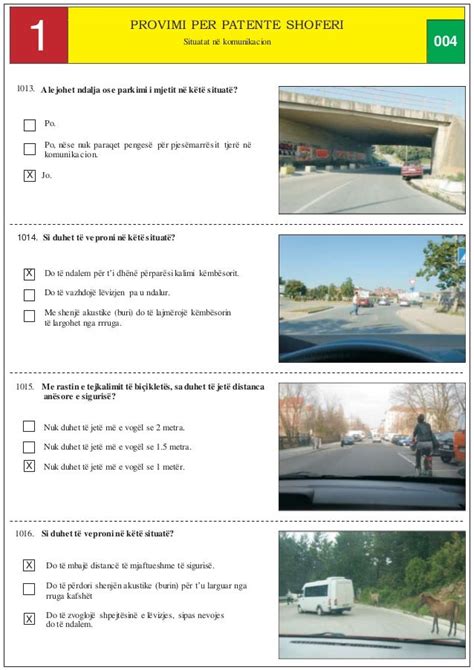 testi i autoshkolles 2012 Doc