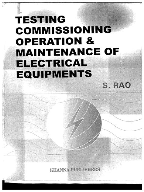 testing and commissioning operation and maintance by s rao pdf PDF