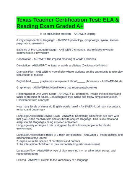 texas teacher certification test study guides Kindle Editon