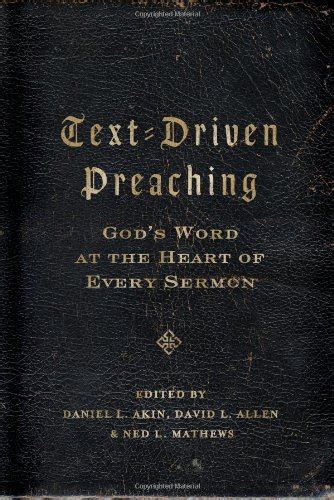 text driven preaching gods word at the heart of every sermon Doc