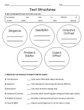 text structure assessment grade 5 Doc