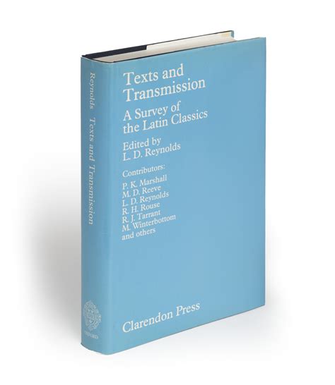 texts and transmission a survey of the latin classics PDF
