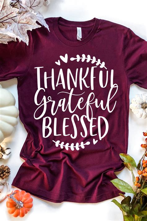 thankful grateful and blessed shirts