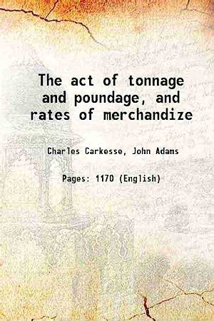 the act of tonnage and poundage the act of tonnage and poundage PDF