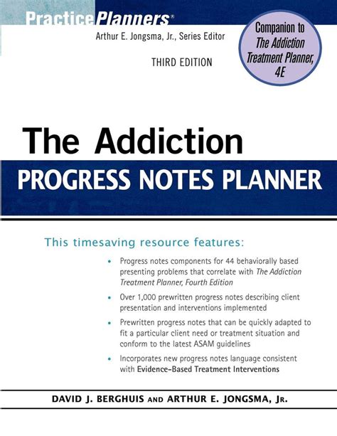 the addiction progress notes planner Kindle Editon