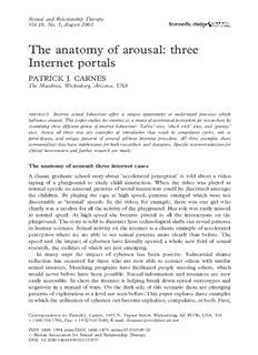 the anatomy of arousal three internet portals pdf Epub