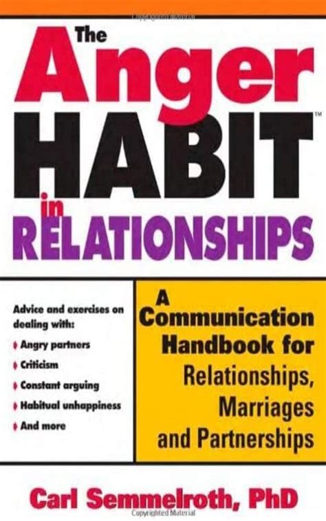 the anger habit in relationships a communication handbook for relationships marriages and partnerships Doc