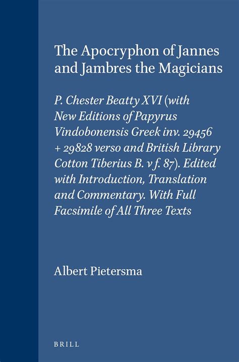 the apocryphon of jannes and jambres the magicians Ebook PDF