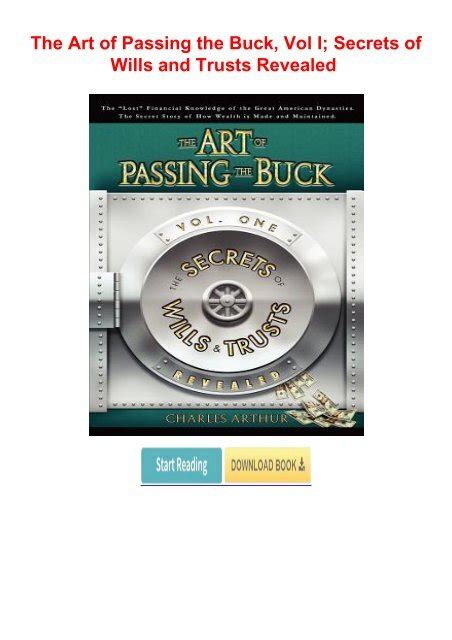 the art of passing the buck vol 1 pdf Reader