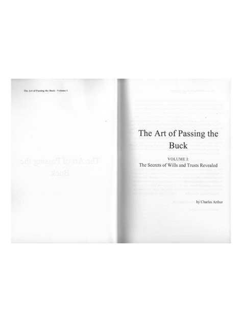 the art of passing the buck vol 1 pdf Reader