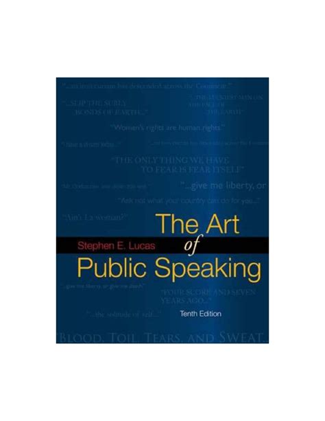 the art of public speaking 10th edition Reader