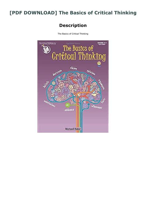 the basics of critical thinking pdf Epub
