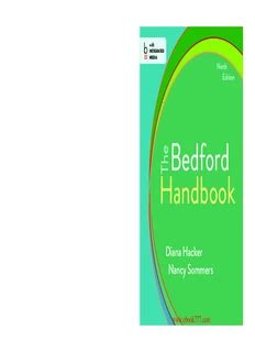 the bedford handbook 9th edition pdf PDF