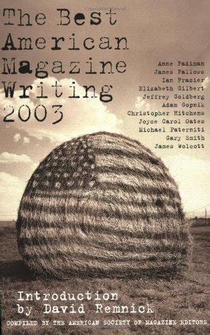 the best american magazine writing 2003 Reader