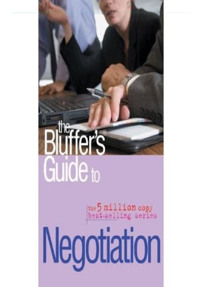 the bluffers guide to negotiation bluffers guides PDF