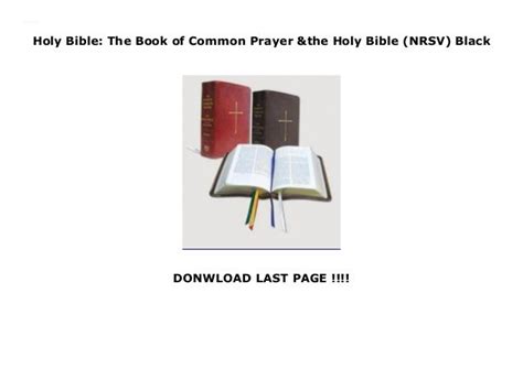 the book of common prayer and the holy bible nrsv black Reader