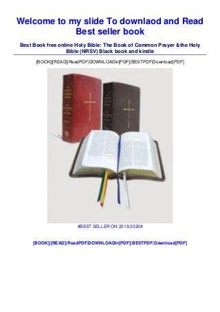 the book of common prayer and the holy bible nrsv black Reader
