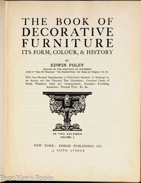 the book of decorative furnitureits formcolour history PDF