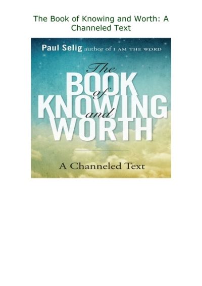 the book of knowing and worth a channeled text Kindle Editon