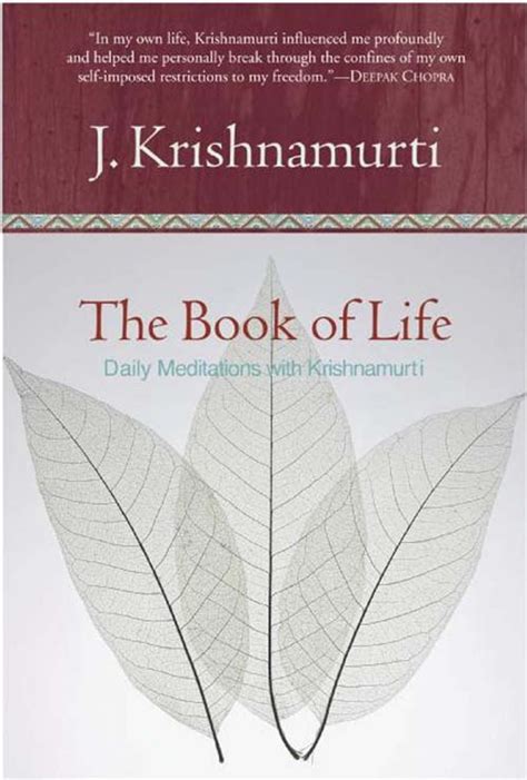 the book of life daily meditations with krishnamurti Kindle Editon