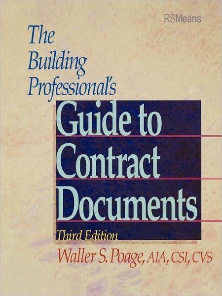 the building professionals guide to contracting documents Epub