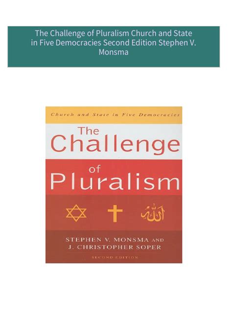 the challenge of pluralism church and state in five democracies Kindle Editon