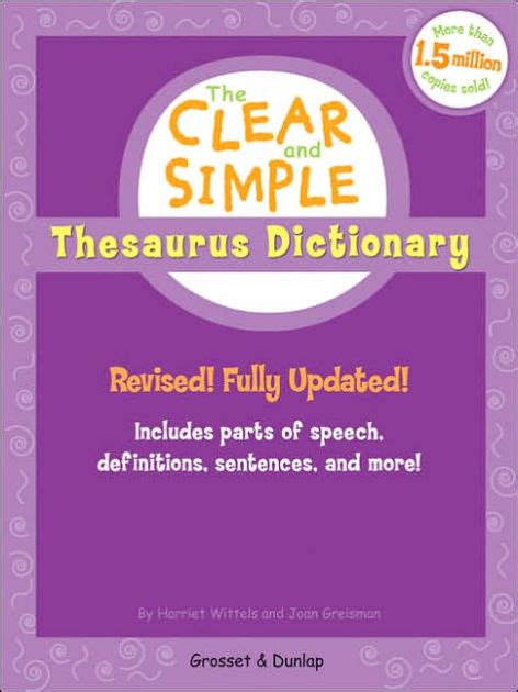 the clear and simple thesaurus dictionary revised fully updated Epub