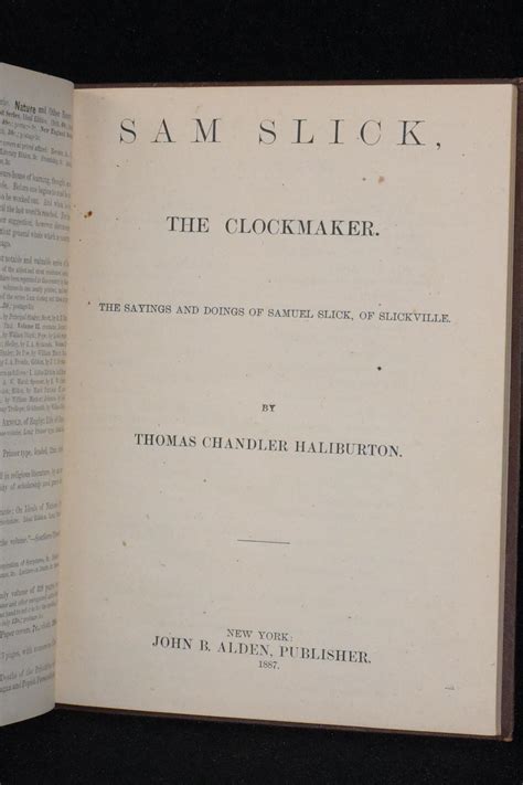 the clockmaker sayings and doings of samuel slick of slickville Epub