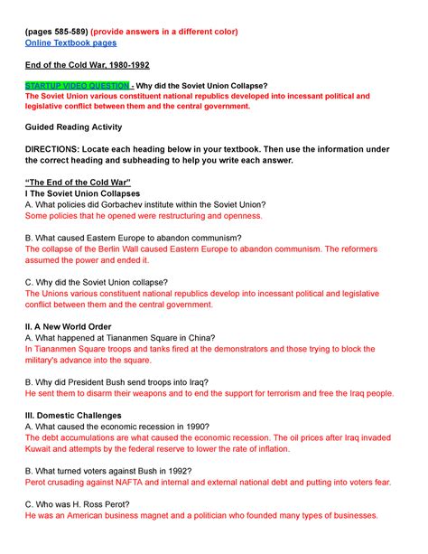 the cold war guided reading strategies 18 3 Epub