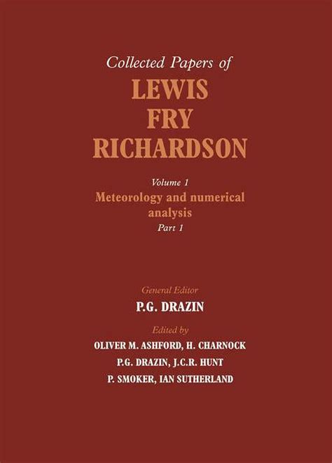 the collected papers of lewis fry richardson volume 2 v 2 PDF