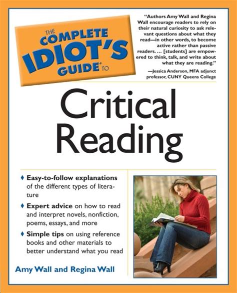 the complete idiots guide to critical reading PDF