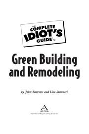 the complete idiots guide to green building and remodeling Epub