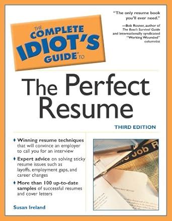 the complete idiots guide to perfect resume 3e Reader