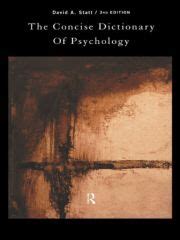 the concise dictionary of psychology Epub