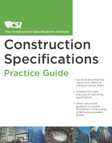 the csi construction specifications practice guide Kindle Editon