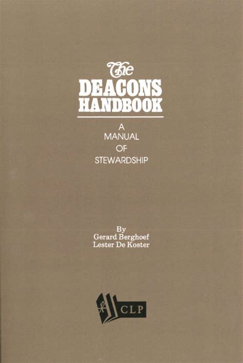 the deacons handbook a manual of stewardship PDF