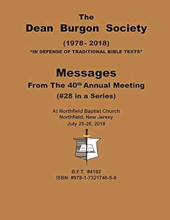 the dean burgon society message book PDF