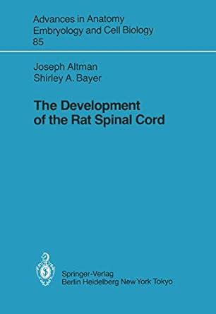 the development of the rat spinal cord advances Reader