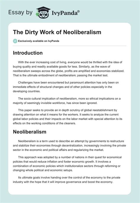 the dirty work of neoliberalism the dirty work of neoliberalism Kindle Editon